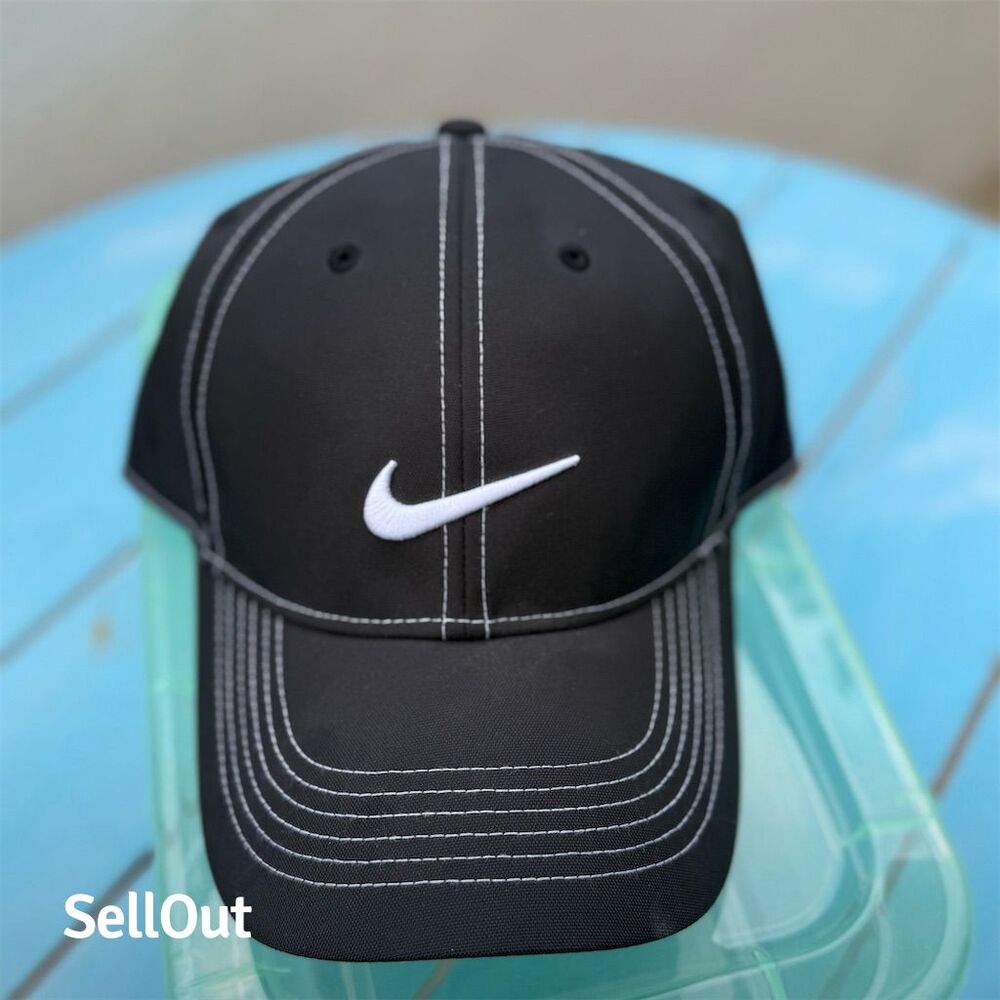 🤩SOLD eBay💸Nike Black Hat with White Logo